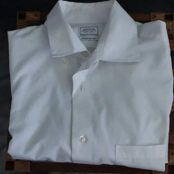 Arrow | Shirts | Mens Arrow Athletic Fit White Button Down Shirt Wrinkle  Free | Poshmark